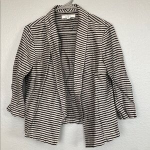 Black and White Striped Blazer